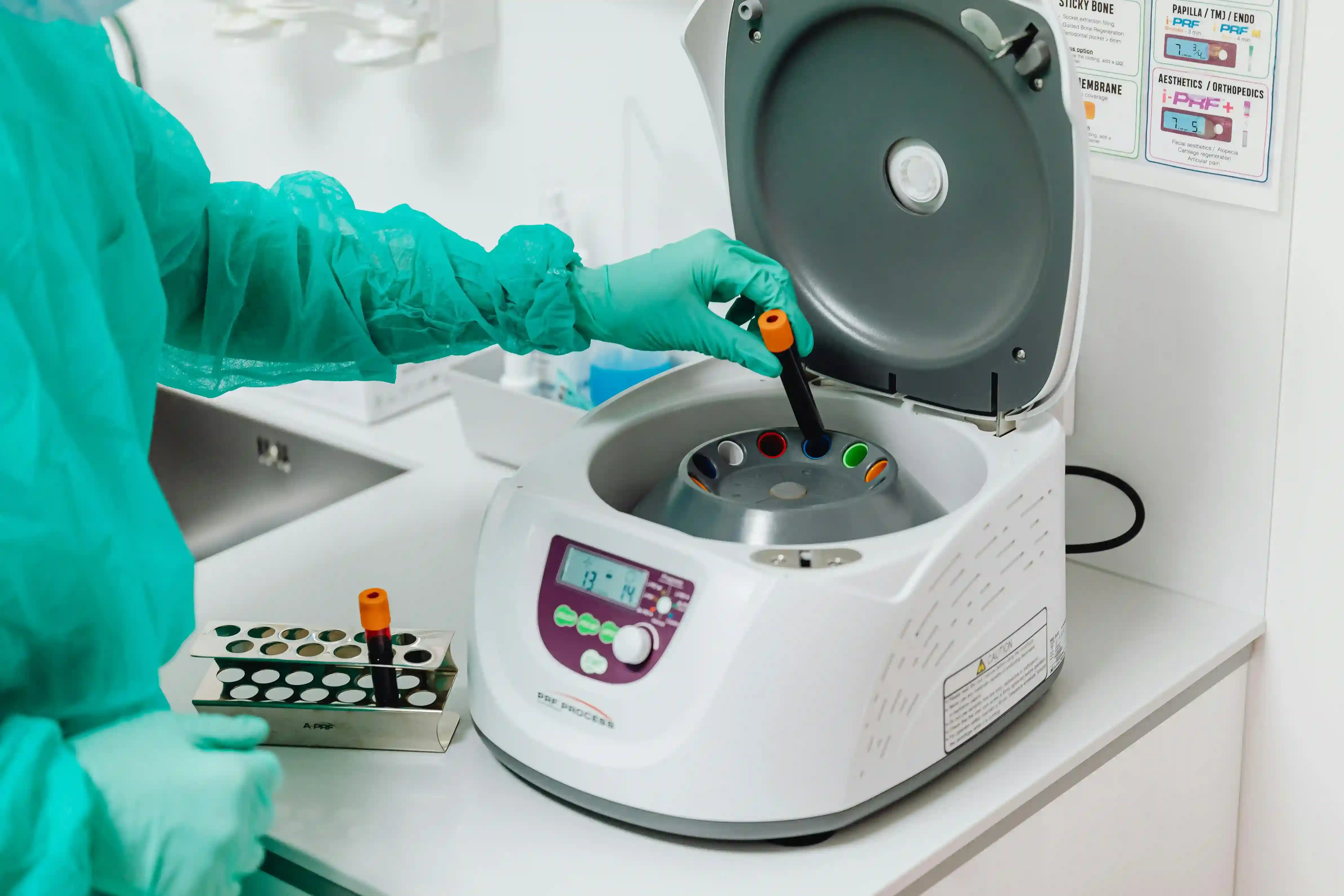 Gani Hospitals lab technician processing blood samples diagnostic lab Ramanathapuram